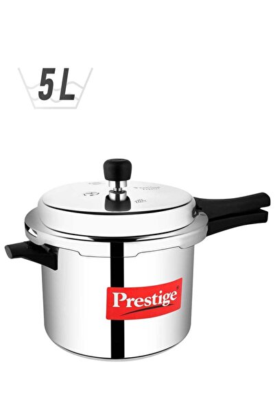 Prestige Popular Aluminium Pressure Cooker with Thick Alpha Base and Sturdy H...