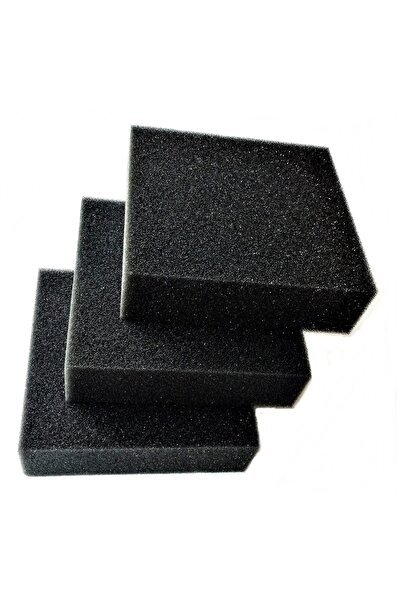 FİLTRE Biyolojik İnce Gözenekli Siyah Akvaryum Süngeri 18 X 18 X 5 Cm 1 Adet