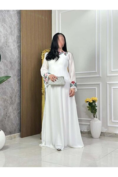 vanus fashion 7115 - فستان سهرة طويل مشجر