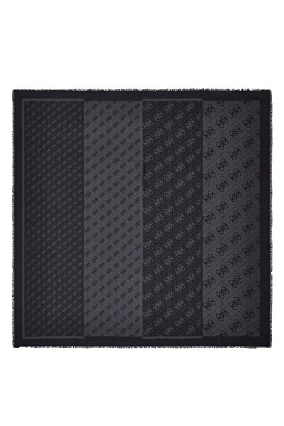 Guess Lindsey Jakarlı Kefiah 120x120 Kadın Siyah Eşarp AW5526VIS03-CLO