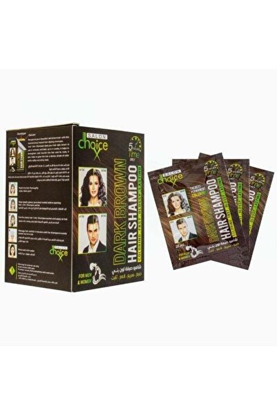 Salon Choice Salon choice dark brown hair color shampoo, 10 sachets * 25 ml