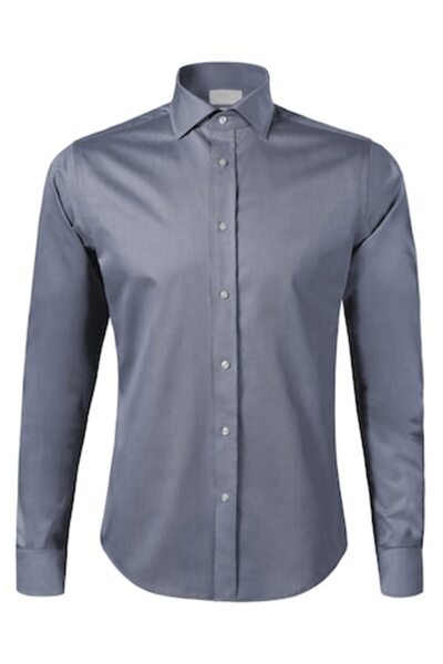 geravian Cămașă bărbătească, Geravian, slim fit, bumbac, gamă premium, XL, gri