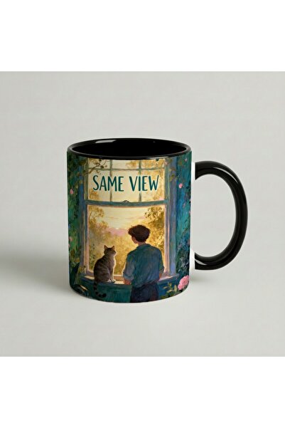 Petgifts Cana Cadou Personalizat Amuzanta Cu Mesaj Same View - Ceramica 330 Ml