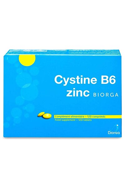 Biorga أقراص سيستين ب6 زنك 120 قرص