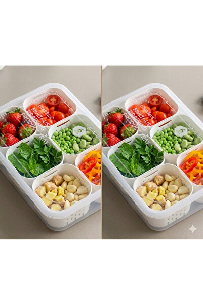 YESVES 1×2 Multi-Usage Freshness System: 2 Boxes, 12 Total Containers