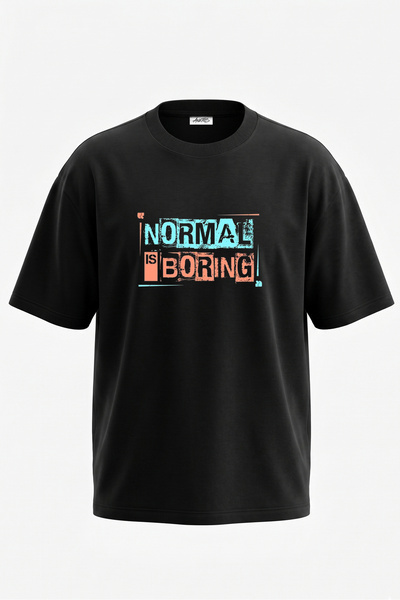 Anetos Tricou oversize negru din bumbac cu imprimeu pe spate, design Grunge c...