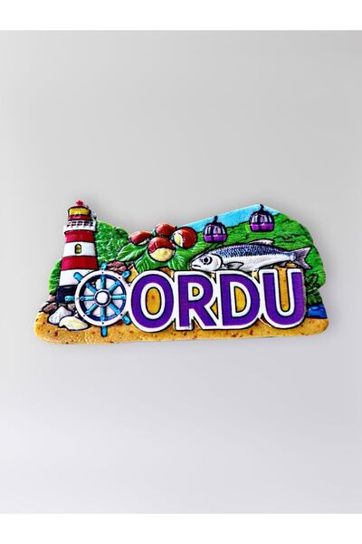 Mundy ORDU Polyester Kabartmalı Magnet 8x4 cm Şehir Magneti Dekoratif Hediyel...