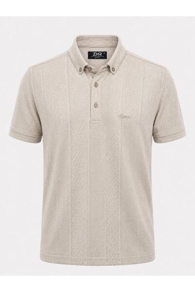 CLASSİCS MEN Ανδρικό μπλουζάκι Zamur Slim Fit με κοντό μανίκι και λαιμόκοψη π...