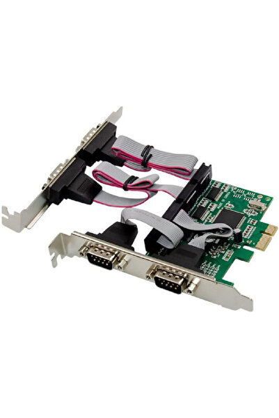 POWERTECH Ελεγκτής PCIe με 4 σειριακές θύρες RS232 DB9 Κωδικός: ST310