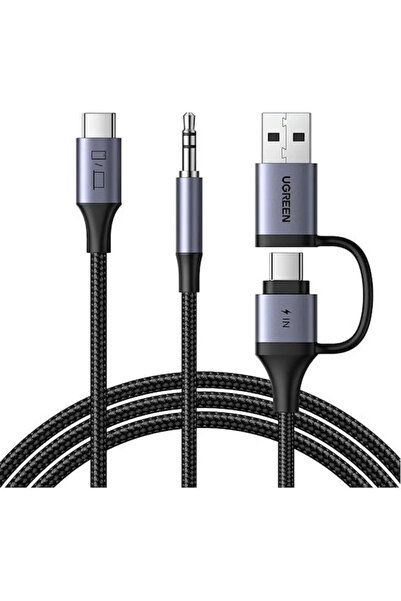Ugreen Μετατροπέας USB-C αρσενικό σε USB-A / USB-C θηλυκό Γκρι 1 τεμάχιο