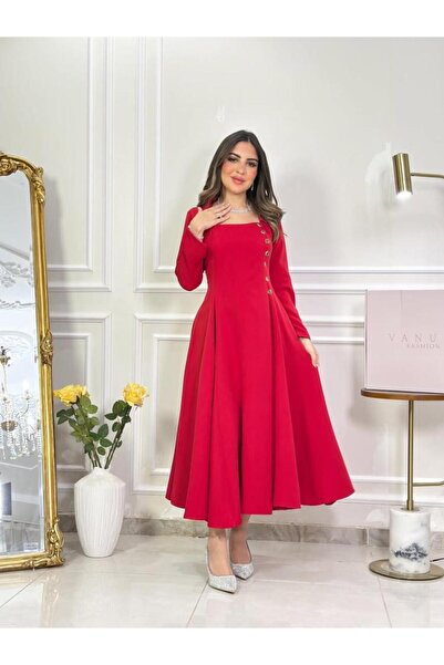 vanus fashion 7208 - فستان سهرة ميدي