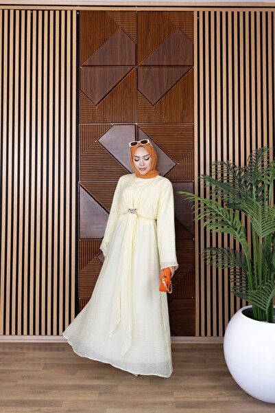 MVK MAVEKA COLLECTİON Bolero Voile Dress with Front Buckle