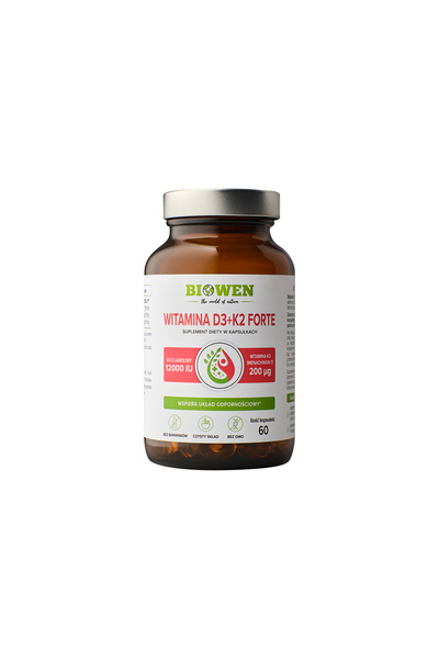 Biowen Vitamina D3+K2 Forte 12 000 UI 60 Capsule