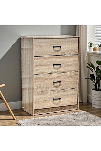 Kreslo Modern Wooden Drawer Unit (4 Spacious Drawers) - Smart Organization an...