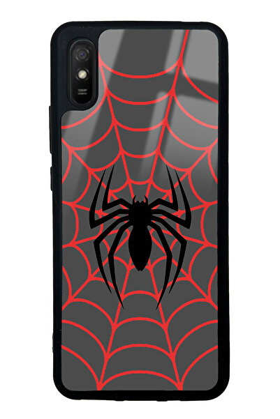 Spoyi Xiaomi Redmi 9A Spider Tasarımlı Glossy Telefon Kılıfı