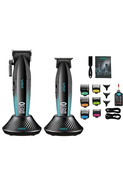 VGR V-889 S2 Profesyonel 9000 RPM Yüksek Hız Metal Gövde Şarjlı Saç ve Sakal ...