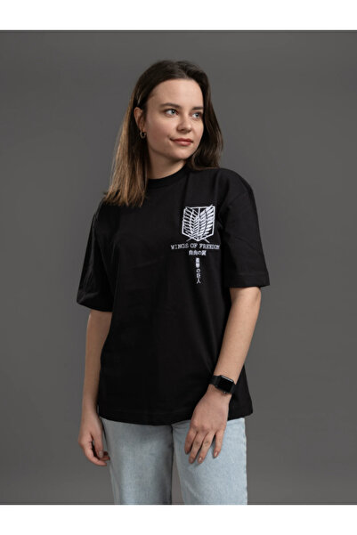 Akikai Studio Attack On Titan Oversize Nakışlı T-Shirt