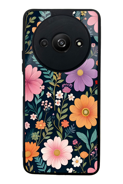 Spoyi حافظة هاتف Xiaomi Redmi A3 بتصميم زهور لامعة