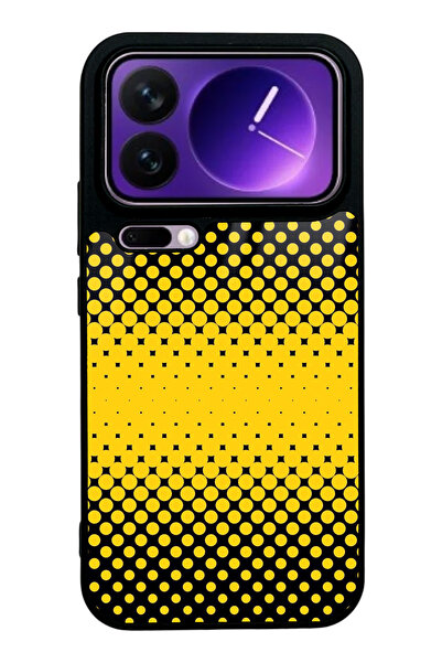 Spoyi Xiaomi 17 Pro Max Sarı Karbon Tasarımlı Glossy Telefon Kılıfı