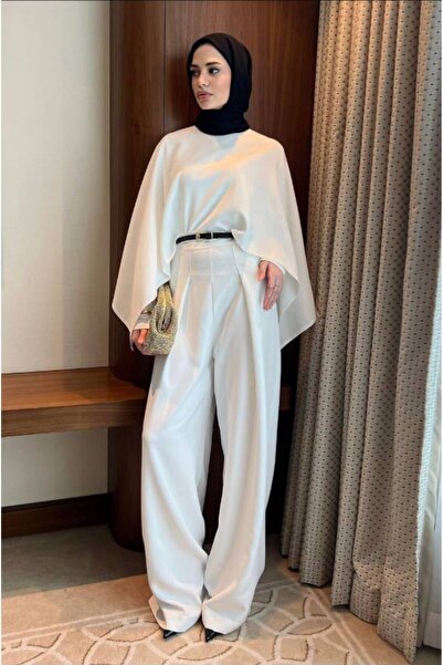 MrGül Collection Kadın Cool Premium Pelerinli Tulum Takım