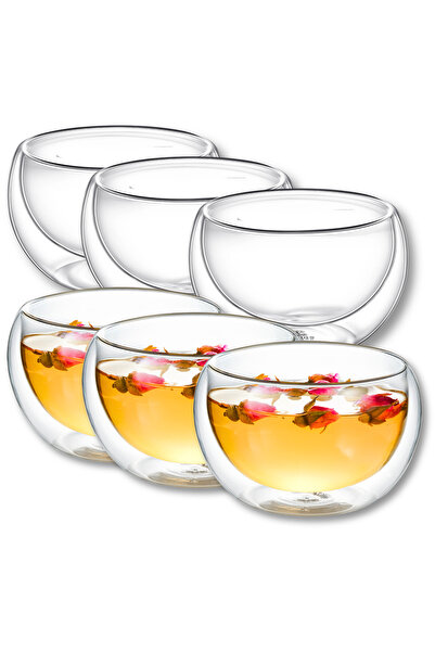 WILMAX ENGLAND Set 6 boluri mici Wilmax ThermoGlass, sticlă cu perete dublu, ...