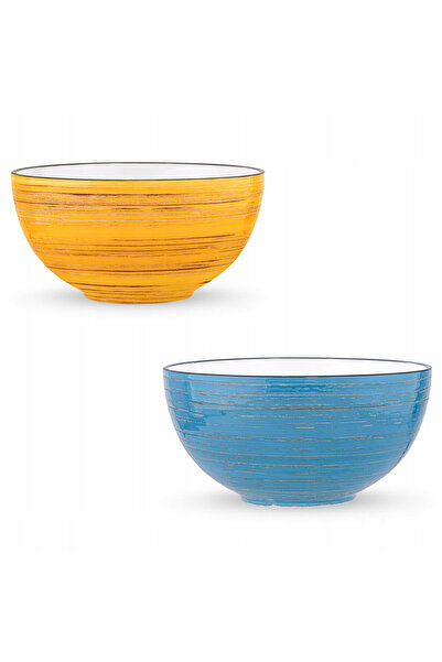 WILMAX ENGLAND Set 2 boluri salată WILMAX Color Boom, Albastru/Galben, 19 cm,...