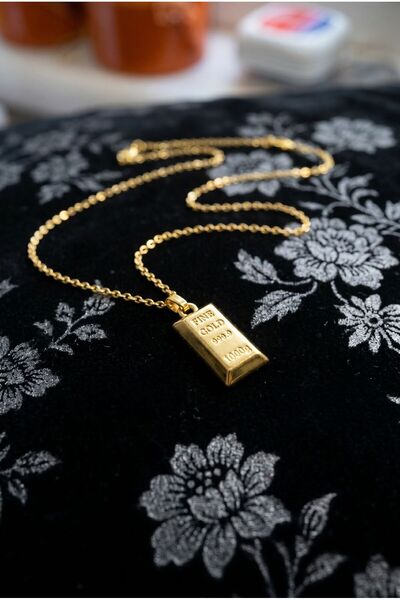 rafiel Gold Külçe Altın Figürlü Kolye - Zincirli Kadın Kolye Modeli
