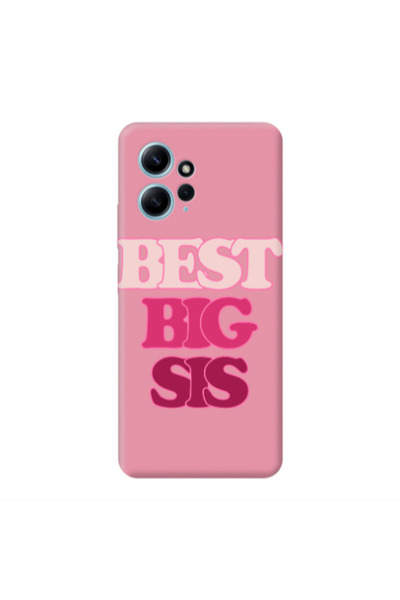 Other Xiaomi Redmi Note 12 4G Best Big Sis Pink Colored Silicone TPU Θήκη