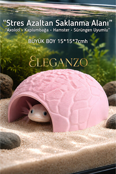 eleganzo Sürüngen ve Kemirgen Saklanma Alanı Hamster Axolotl Kaplumbağa Leopa...