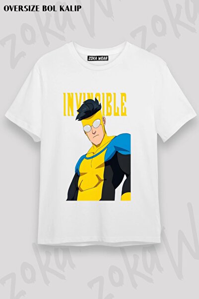 ZOKAWEAR Μπλουζάκι Unisex Loose Fit Invincible v12 με στάμπα