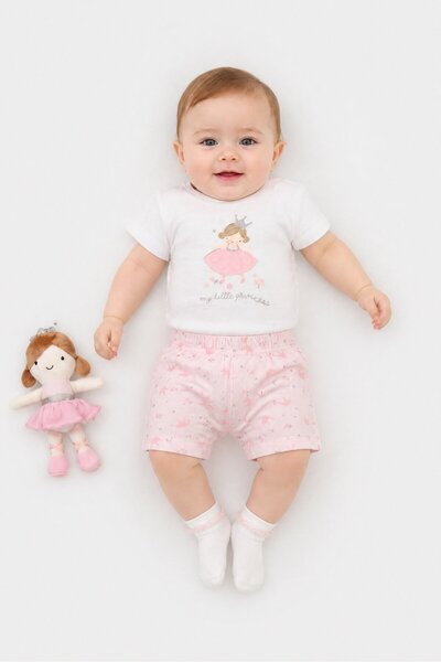Rock A Bye Baby Boutique طقم ملابس للأطفال الصغار من 3 قطع يتكون من تي شيرت م...