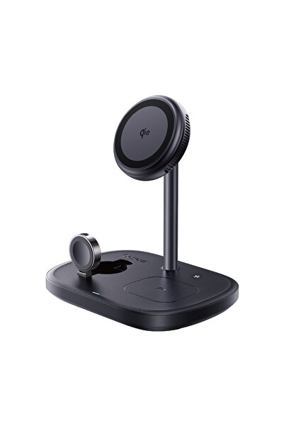 Baseus EnerFill FS41 Suport de încărcare wireless 3-în-1, 15W Qi2, Negru