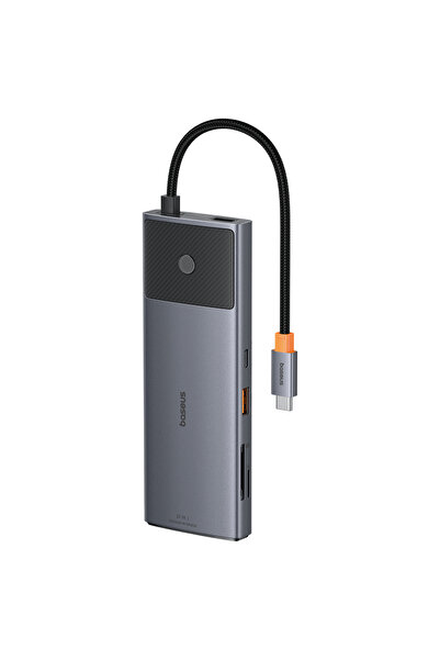 Baseus Hub USB-C 10-în-1 cu afișaj dual, 2x HDMI 4K și PD de 100W