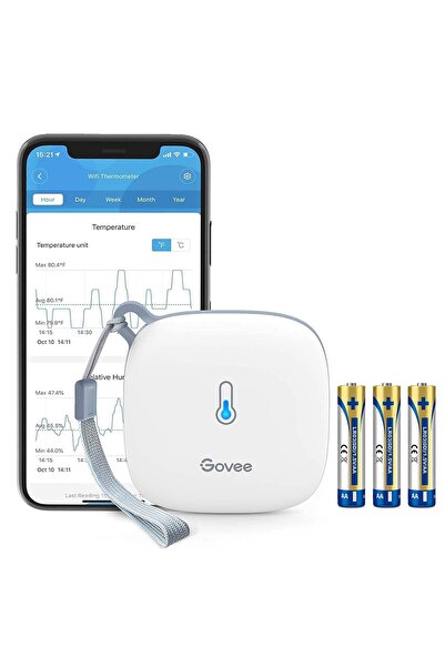 Govee Smart Thermometer Hygrometer, WiFi Humidity Temperature Sensor with App...