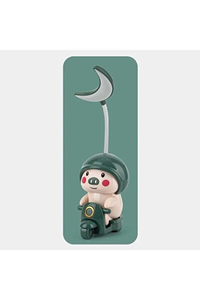 sallma Lampa de veghe flexibila porcusor pe scuter cu casca, design luna, per...