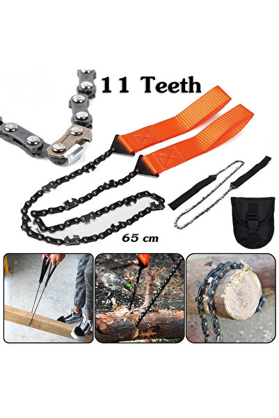 Choice1 APWIKOGER Orange 24 Inch Pocket Chain Saw Hand ChainSaw 65 Manganese ...