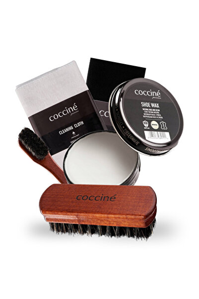 Coccine Set de ingrijire a incaltamintei, Coccine, 5 in 1, crema de pantofi i...