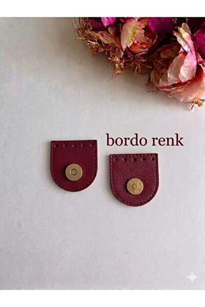 zg hobi aksesuar Oval Sew-On Magnet Made of Faux Leather for Knitted Bags