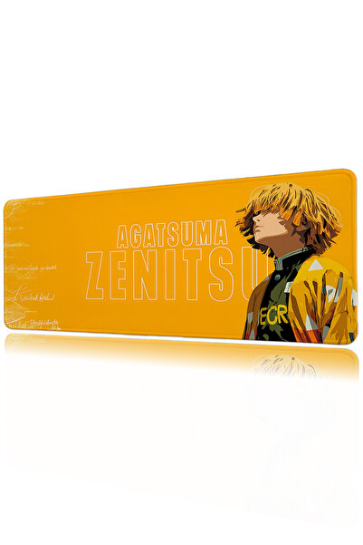 Halura Zenitsu Demon Slayer 40x90 Desenli Dijital Baskılı Oyuncu Mousepad XXL...