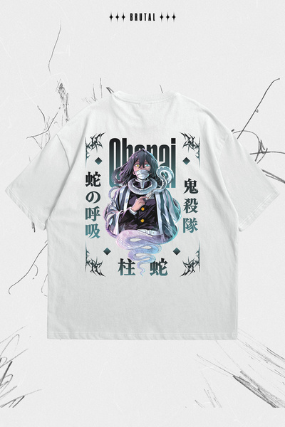 Brutal Dept. Demon Slayer Kimetsu No Yaiba Obanai Iguro Designed Oversize T-S...
