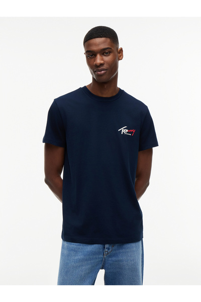 Tommy Jeans تي شيرت رجالي أزرق