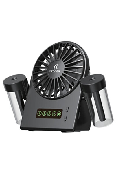 KATJMER KTFN-08 Dijital Ekranlı Buharlı Masaüstü Fan Mini Nemlendiricili Seri...