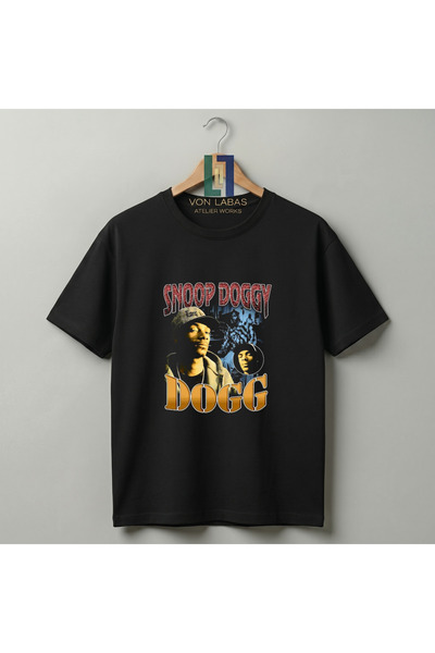 Grafftee Clothing Tricou unisex din bumbac premium cu imprimeu Snoop Dogg, de...