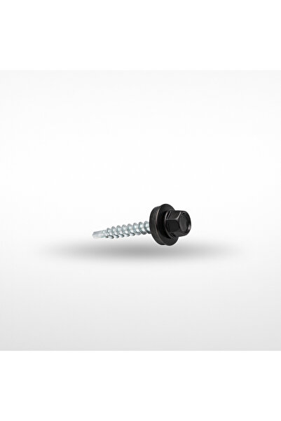 Prallco Set 250 buc Surub montaj tigla 4.8x35 RAL9005 cu saiba EPDM