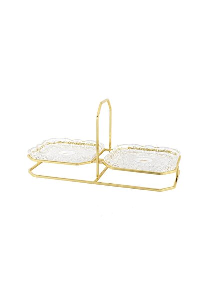 Mikasa Moor Gold Glass 2-Piece Presentation Set 18X37X19Cm