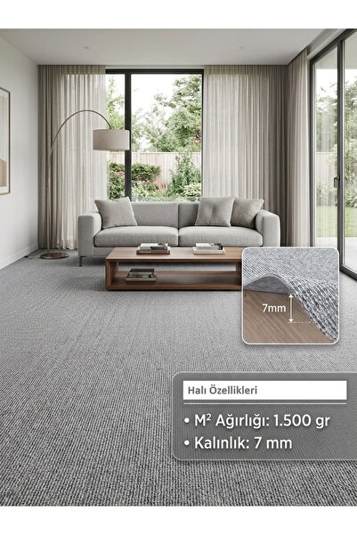 Garanti Silver Bukle Gri Halıfleks Keçe Taban
