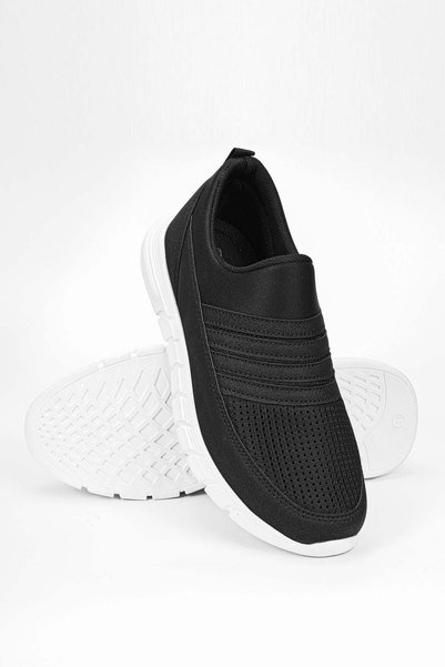 Byterre Black and White Men's Knitwear Casual Sports Shoes