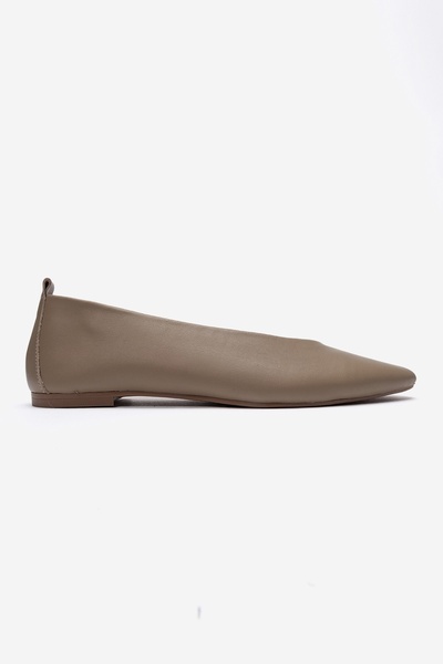 LuviShoes Jenas Mink Skin Genuine Leather Women's Ballerina Shoes
