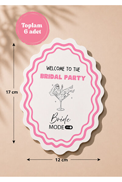 Funzee Bride Mode On Özel Kesimli Masa Kartı | Bekarlığa Veda & Bridal Party ...
