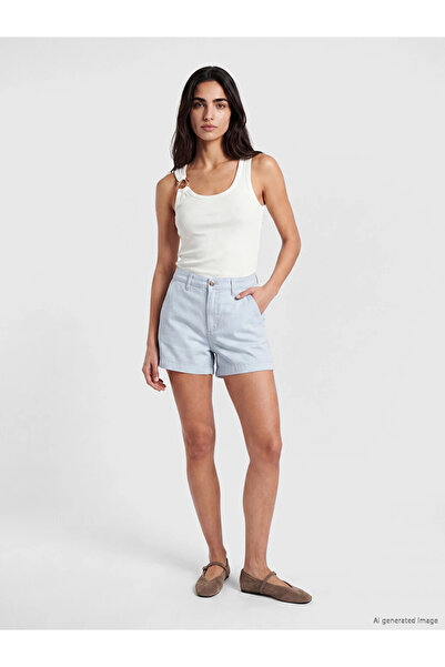 LC Waikiki Blue Regular Fit Women's Jean Shorts